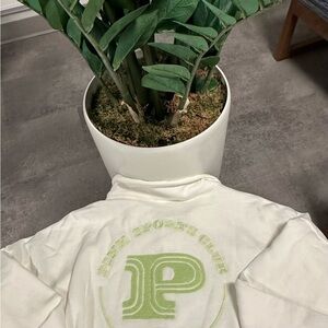 PINK Victoria's Secret Cream Boxy Polo Sweatshirt